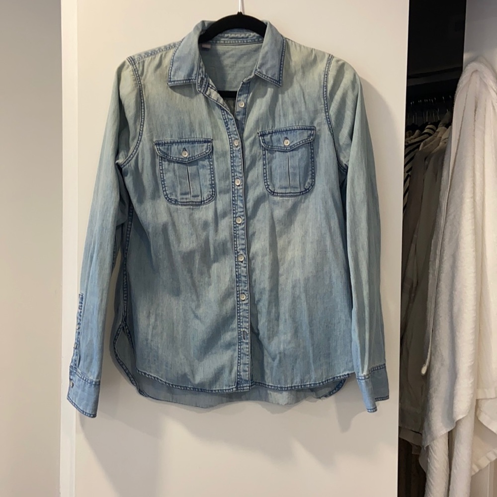 Jean button up shirt